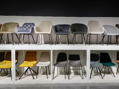 Kursi makan berlapis logam kaki restoran