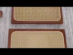 Restoran lipat kursi makan luar ruangan kayu frame rattan sisi