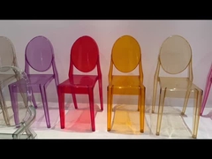 Polypropylene Transparent Chiavari Kursi Champagne Jelas Akrilik Chiavari Kursi