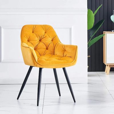 Beli Kursi Makan Berlapis Velvet Kuning Kamar Tidur Kursi Makan Berlapis Velvet pembuatan online