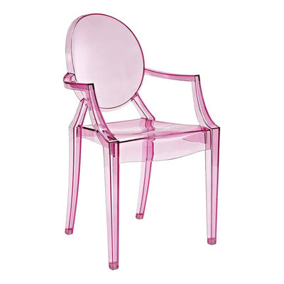 Beli Mewah Desain Kursi Hantu Pink Dengan Lengan Kursi Hantu Chiavari pembuatan online
