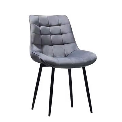 Beli Grey Blue Pink kursi makan berlapis kaki logam untuk restoran pembuatan online