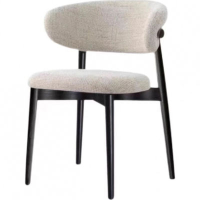 Beli Indoor Black Wood Ruang Makan Kursi Kain Velvet Dengan Kaki Logam pembuatan online