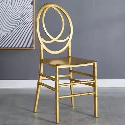 Beli Sponge Cushion Gold White Stackable Hall Chairs Chiavari Untuk Perjamuan Hotel pembuatan online