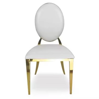 Beli Metal Round Back Cushion Seat Kursi pesta untuk acara pernikahan Di hotel Restoran pembuatan online
