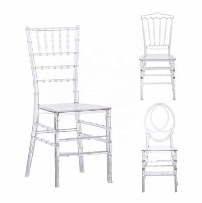 Beli PC / PP Plastik Sewa transparan Kristal Napoleon Acrylic Pernikahan Jelas Chiavari Hotel Banket Kursi pembuatan online