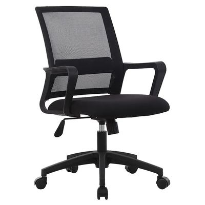 OEM ODM Kursi Kain Mesh Adjustable Hitam Kursi Meja Ergonomis