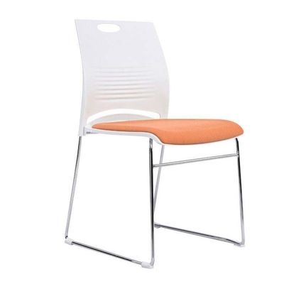Orange Stacking Meeting Room Chairs Mesh Stackable Meeting Room Chairs