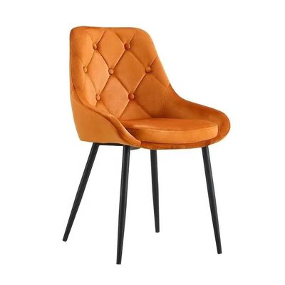 Furnitur ruang tamu yang nyaman dan tahan lama Kain Kursi makan beludru Ukuran produk 560*560*840mm