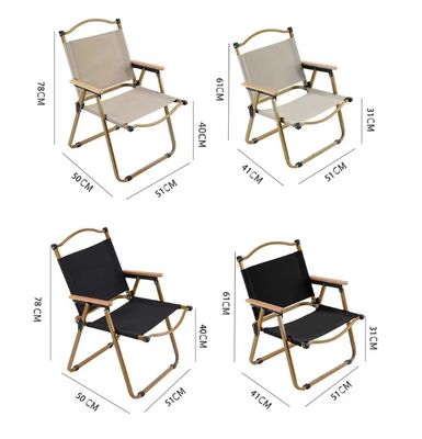Outdoor Folding Camping Chair Kermit Style Square Tube Bold Leisure Seat Portable Folding