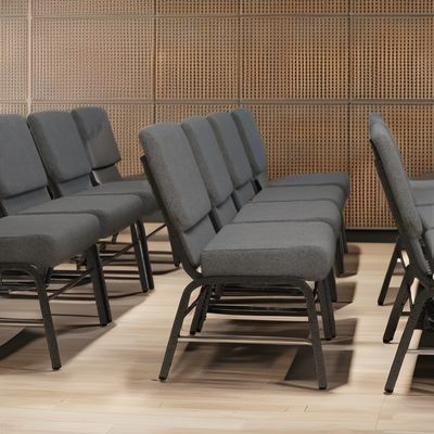 Kursi Gereja Modern yang Dapat Ditumpuk dengan Bantalan dan Penghubung untuk Teater